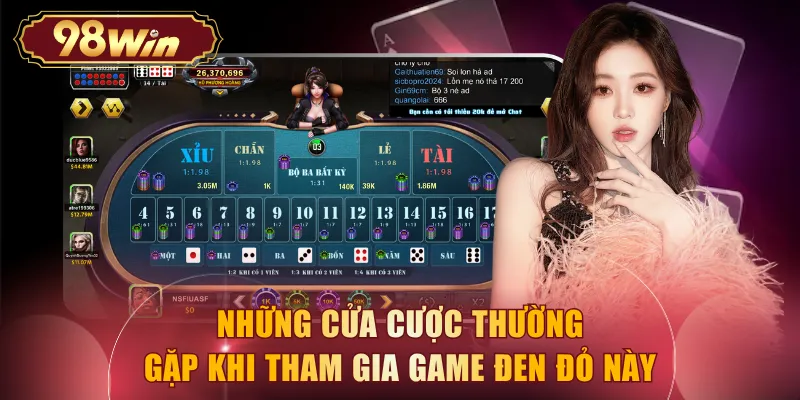 Những cửa cược thường gặp khi tham gia game đen đỏ này